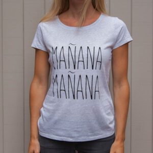 Webshop articulo camiseta gris Manana Manana photo de frente