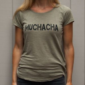 Webshop article armygreen tshirt Muchacha front picture
