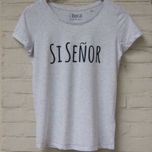 Webshop article grey tshirt Si Senor full picture