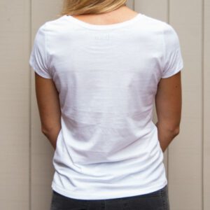 Webshop article white tshirt Si Senor back picture