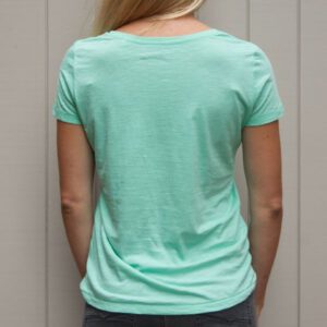 Camiseta orgánica Webshop articulo camiseta verde menta You had me at Hola photo de atrás
