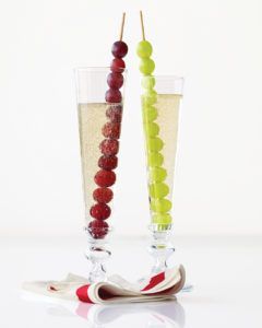 grapes stick champagne