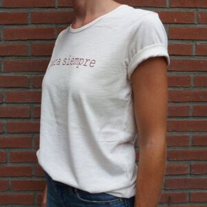 Para siempre organic cotton unisex shirt side