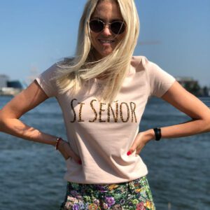 Si Señor panter on nude shirt