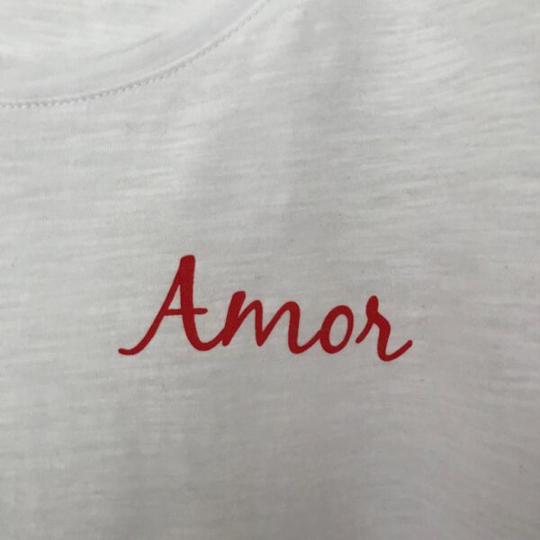 Amor details organic t-shirt white