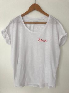 Amor organic t-shirt white front