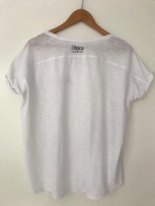 Amor organic t-shirt white back